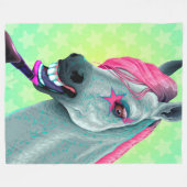 ロックスタークール馬 フリースブランケット (正面(横))