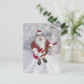 ロックスターサンタとレッドエレキギター シーズンポストカード (スタンド正面)