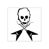 ロックスタースカルクロスボーンイラストレーションスタンプ ラバースタンプ (インプリント)