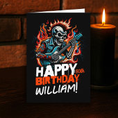 ロックスタースケルトンギターミュージシャン誕生日カード カード