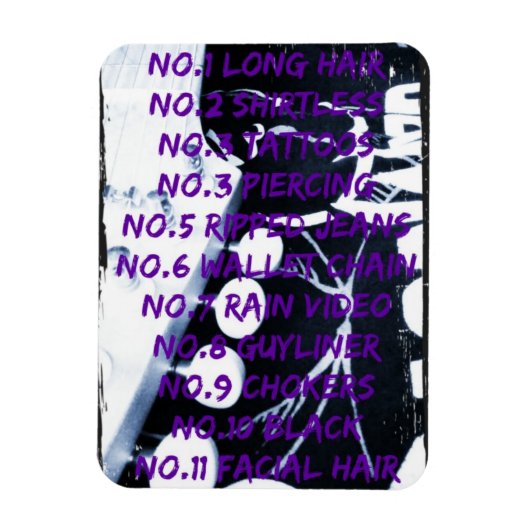 ロックスターズのルール写真磁石 マグネット (縦)