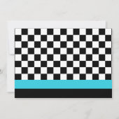 ロックスターゼブラバースデーパーティー-青 招待状 (裏面)