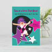 ロックスターディバ誕生日招待状 招待状 (スタンド正面)