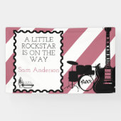 ロックスタードラムセットロックアバイベイビーシャワー 横断幕 (横)