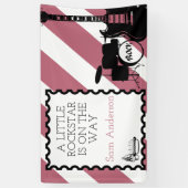 ロックスタードラムセットロックアバイベイビーシャワー 横断幕 (縦)