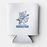ロックスターヌコギター ビンテージ風彫刻Tシャツデザイン 缶クーラー