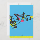 ロックスターネオン誕生日パーティー 招待状 (裏面)