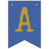 ロックスターハッピーバースデーパーティーバナーブルー金ゴールド バンティングフラッグ (第2の旗)