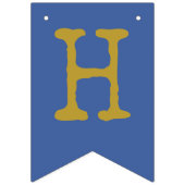 ロックスターハッピーバースデーパーティーバナーブルー金ゴールド バンティングフラッグ (第1の旗)