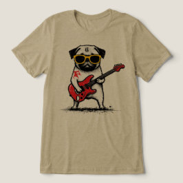 ロックスターパク犬の電気ギター トライブレンドTシャツ