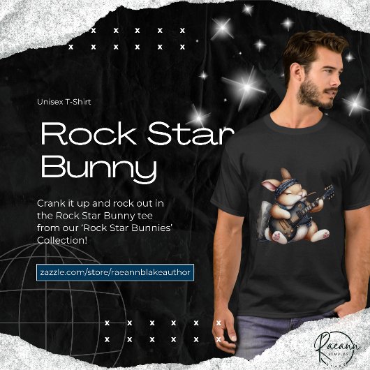 ロックスターバニー ユニセックスTシャツ Tシャツ