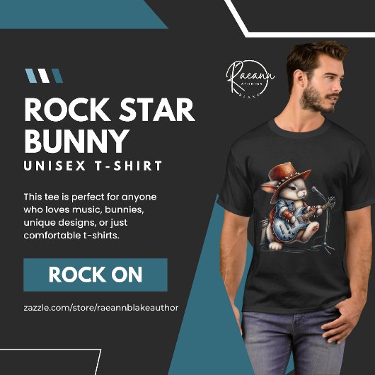 ロックスターバニー ユニセックスTシャツ Tシャツ