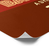 ロックスターバルミツワーポスターinブラウン ポスター (角)