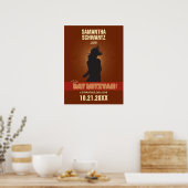 ロックスターバルミツワーポスターinブラウン ポスター (キッチン)