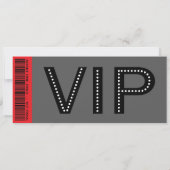 ロックスターバンド誕生日の水の赤 招待状 (裏面)