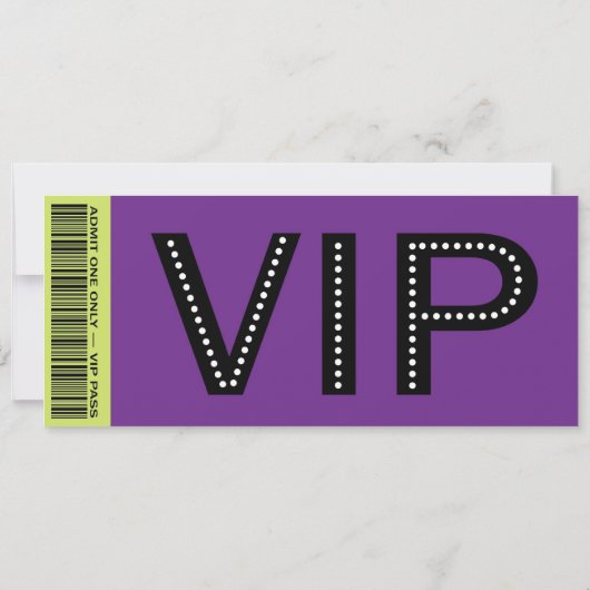 ロックスターバンド誕生日の紫色のライム 招待状 (裏面)