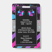 ロックスターバースデーパーティーVIPパス招待状バッジ バッジ (裏面)