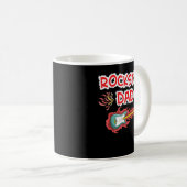 ロックスターパパエレキギターロックファン父の日 コーヒーマグカップ (正面右)