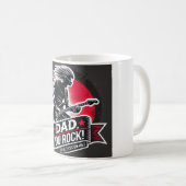 ロックスターパパエレキギター父の日 コーヒーマグカップ (正面右)