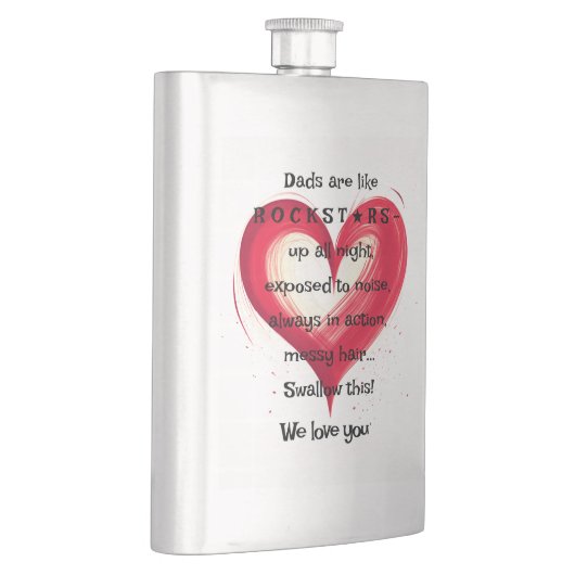 ロックスターパパ，新しい父のためのギフト，誕生日,クリスマス, フラスク (右)