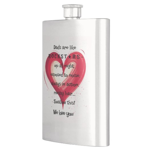 ロックスターパパ，新しい父のためのギフト，誕生日,クリスマス, フラスク (左)