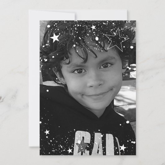 ロックスターパーティーギター誕生日フォト招待状 招待状 (裏面)