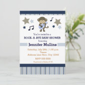 ロックスターパーティーベビーシャワーモンキー招待状 招待状 (スタンド正面)