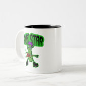 ロックスターピックルおもしろい- Cartoon ツートーンマグカップ (正面左)