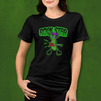ロックスターピックルおもしろい- Cartoon トライブレンドＴシャツ