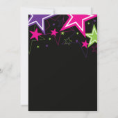 ロックスターピンクパープルギター誕生日 招待状 (裏面)