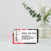 ロックスターブックスベビー | 赤と黒のベビーシャワー エンクロージャーカード (スタンド正面)