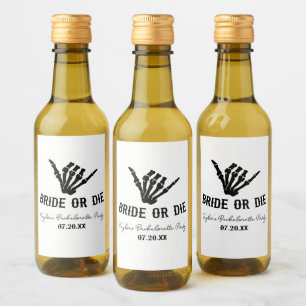 ロックスターブライド・オア・ダイ スケルトン ブライズパーティ ワインラベル