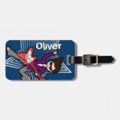 ロックスターブルーキッズid荷物札 ラゲッジタグ (正面横)