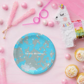 ロックスターブルー&グレイグランジバースデーパーティープレート ペーパープレート (パーティー)