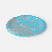 ロックスターブルー&グレイグランジバースデーパーティープレート ペーパープレート (アングル)