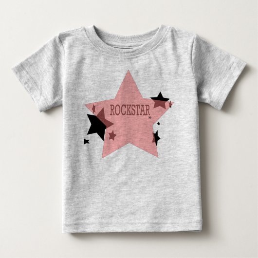 ロックスターベビーガール ベビーTシャツ (正面)