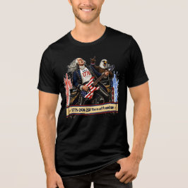 ロックスターホワイトジョージ・ワシントンギター7月4日 トライブレンドTシャツ
