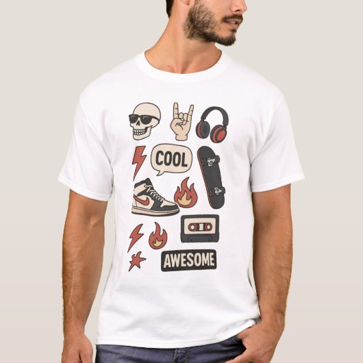 ロックスターボーイアエシ Tシャツ (正面)