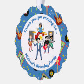 ロックスターボーイズバンド誕生日パーティー オーナメントカード (左)