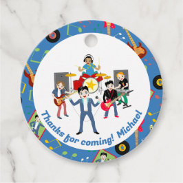 ロックスターボーイズバンド誕生日パーティー フェイバータグ