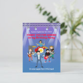 ロックスターボーイズバンド誕生日パーティー ポストカード (スタンド正面)