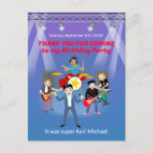 ロックスターボーイズバンド誕生日パーティー ポストカード (正面)