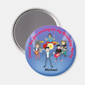 ロックスターボーイズバンド誕生日パーティー マグネット (正面/裏面)