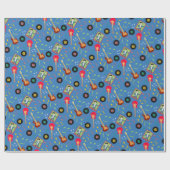 ロックスターボーイズバンド誕生日パーティー ラッピングペーパー (フラット)