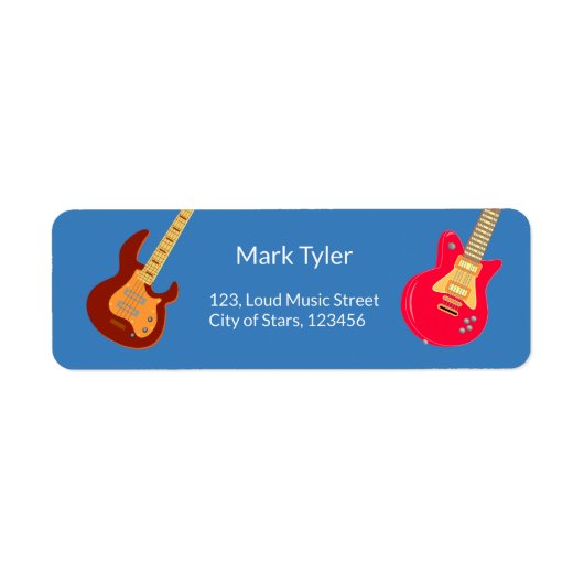 ロックスターボーイズバンド誕生日パーティー ラベル (正面)