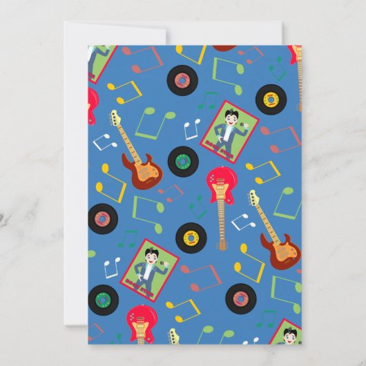 ロックスターボーイズバンド誕生日パーティー 招待状 (裏面)