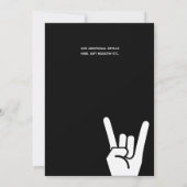 ロックスターボーイズ赤シャワーレッドブラックギタモダンー 招待状 (裏面)