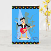 ロックスターボーイバースデーパーティー カード (黄色い花)