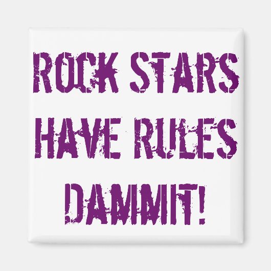 ロックスターマグネットのルール マグネット (正面)