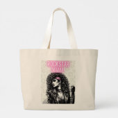 ロックスターママ：あなたの内の岩の女神をチャンネル ラージトートバッグ (裏面)